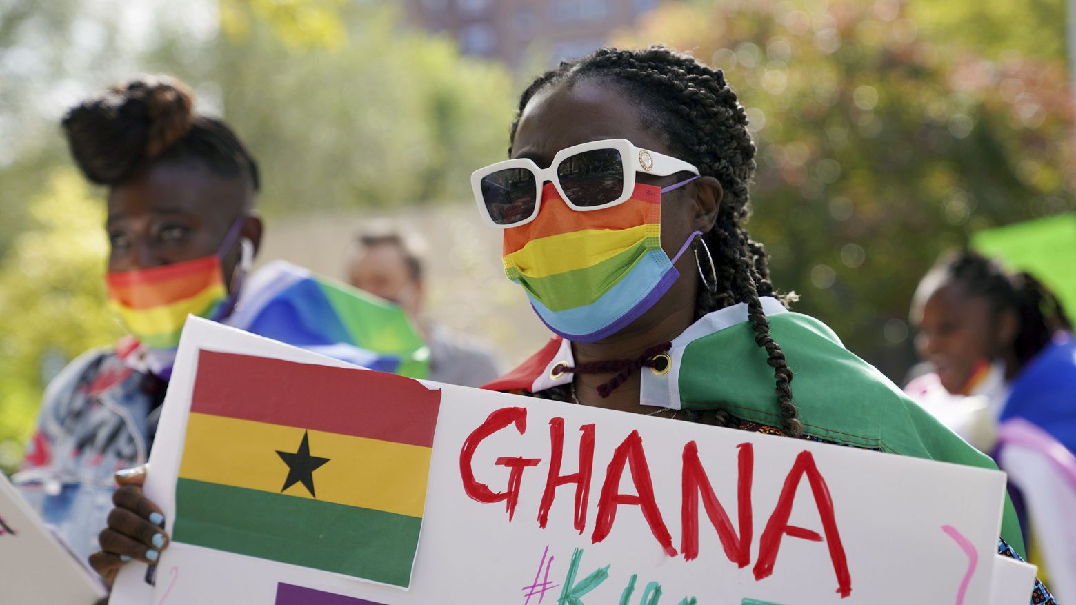 Wilhemina Nyarko protesiert gegen das LGBTIQ-Gesetz in Ghana.